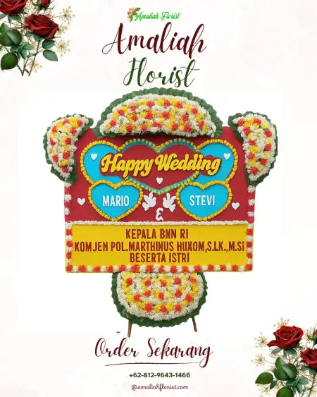 Papan Bunga Pernikahan Purwaharja